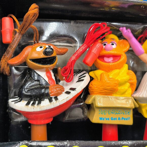 Rare Muppets Personality Pens with Figure Toppers Vintage Set of 6 in box - Picture 2 of 11